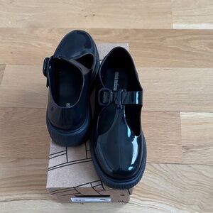 Mini Melissa Kids Glossy Black Dress Shoes